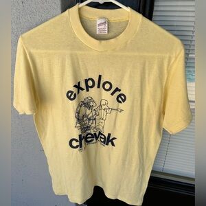 Explore Chevak Software 1983 Sportswear Yellow T-shirt Size Medium Vintage Rare